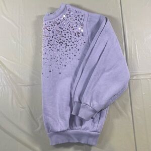 H&M Girls Dusty Lilac Sweatshirt with Glitter Accents